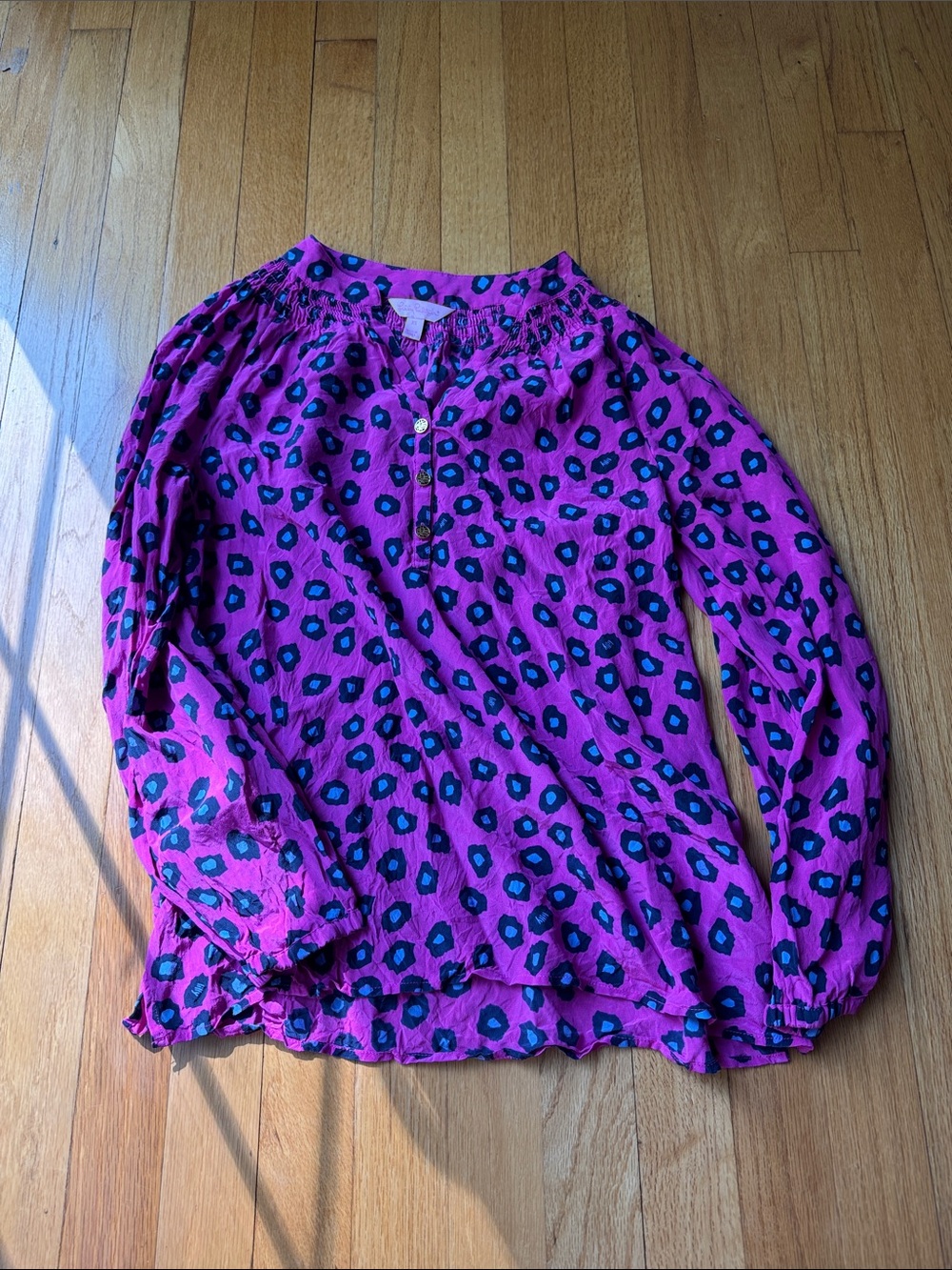 Lilly Pulitzer Elsa Blouse in spotted leopard